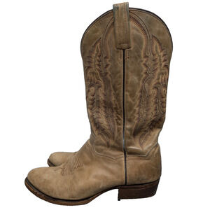 Dan Post Western Boots Mens 10.5 Brown Leather Cowboy Embroidered Mexico